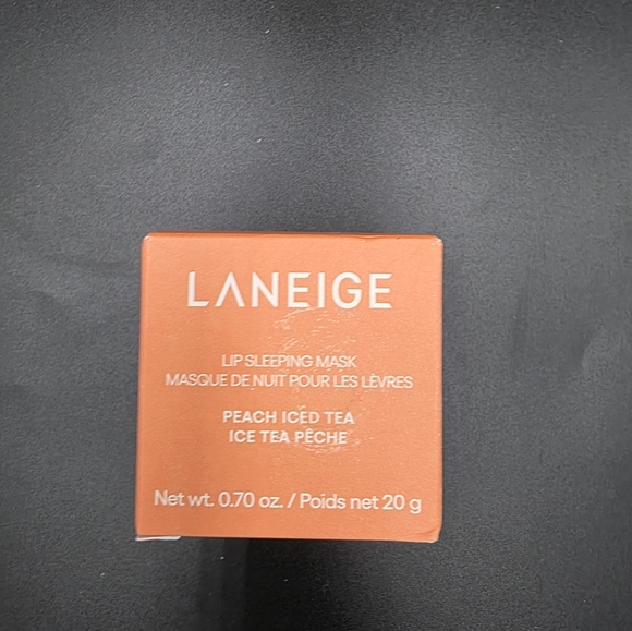 LANEIGE Peach Iced Tea Lip Sleeping Mask - Coral Orange Box - Picture 3 of 6